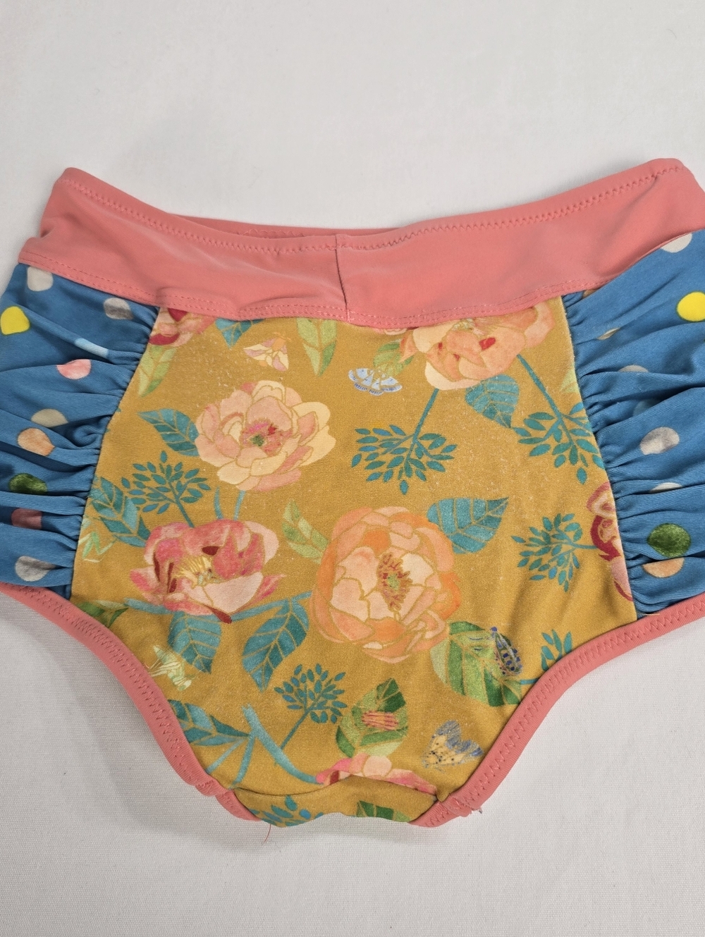 Matilda Jane 435 Golden Floral Swim Suit Bottoms Girls Size 10 - Picture 2 of 5